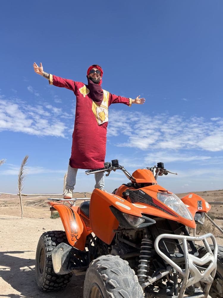 Excursion quad Kymco dans le désert